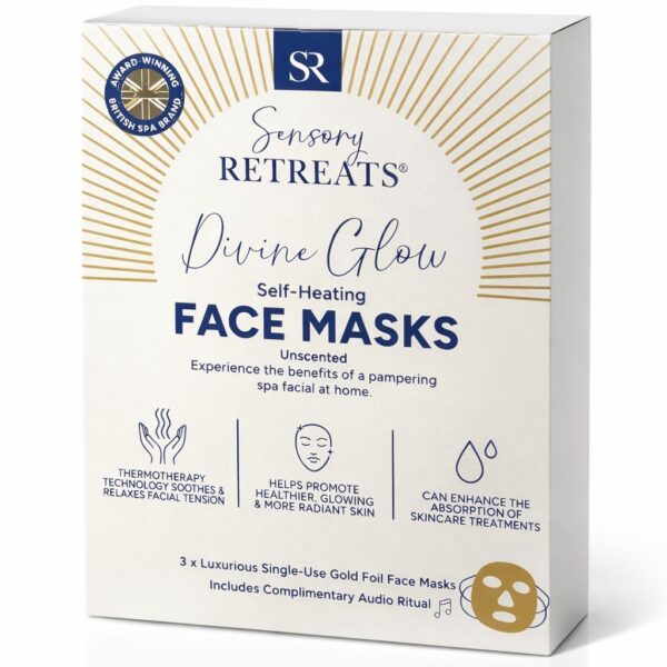 Sensory Retreats Divine Glow Self-Heating Face Mask Box of 3